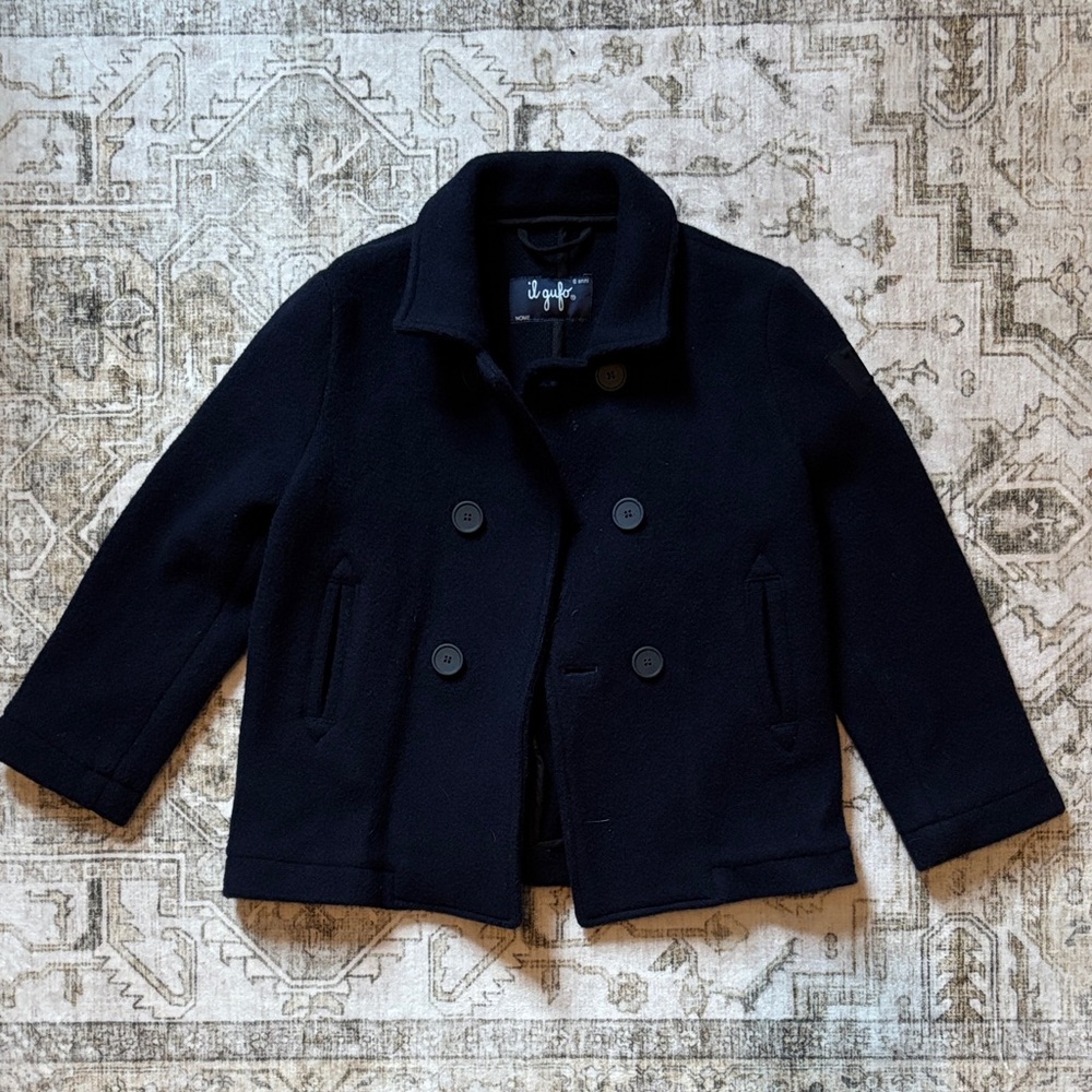 Il Gufo Kids Navy Pea Coat 6yrs